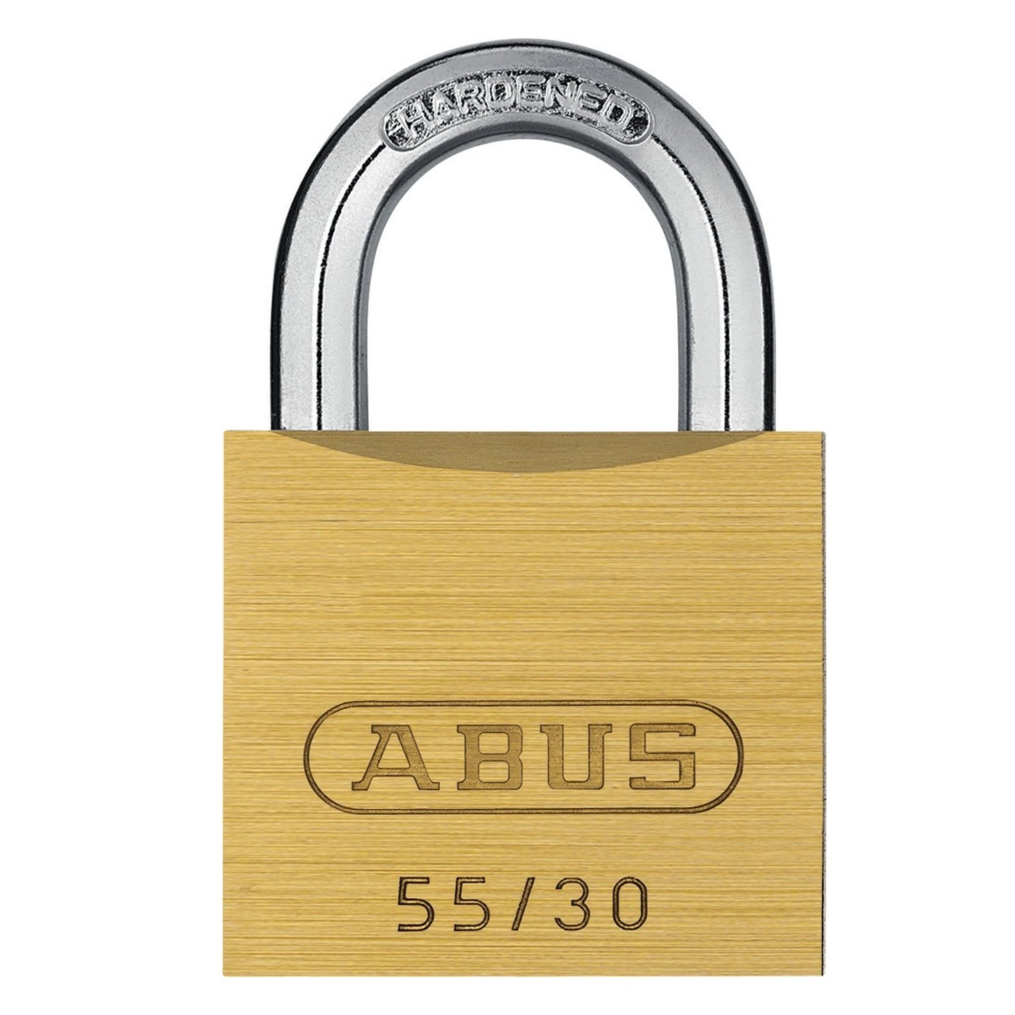 Abus 55/30 KD Brass Padlock Keyed Different Traditional Brass Locks - The Lock Source