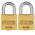 Abus 65/20 KAx2 Brass Padlock Keyed Alike Brass Locks in Set-of-2 Locks - The Lock Source
