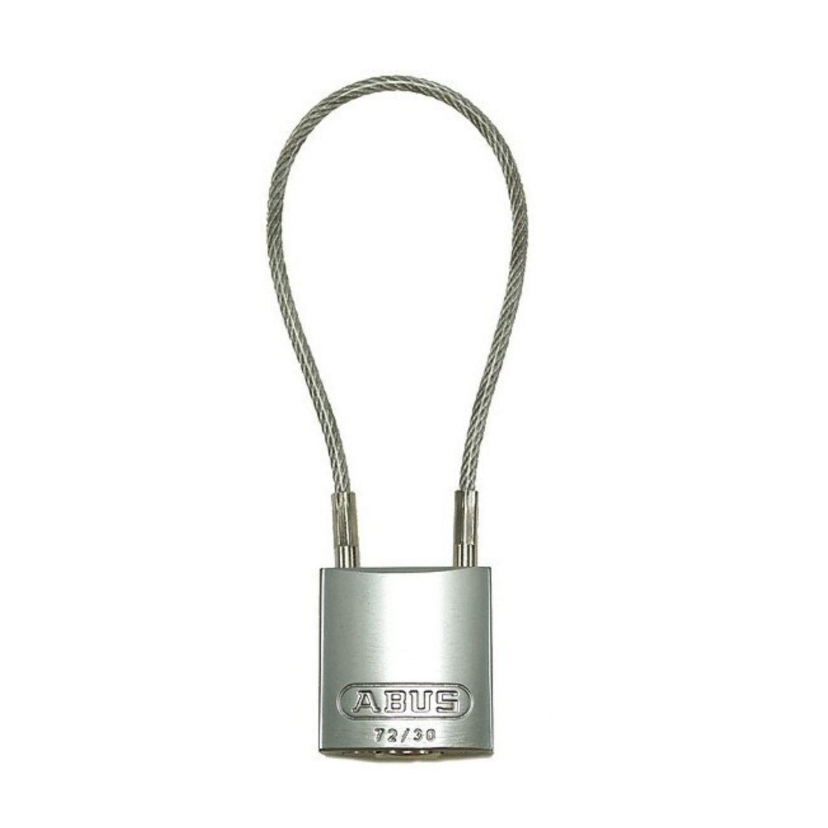 Abus 72/30CAB 4&quot; KD Silver Safety Padlock with 4-Inch Cable - The Lock Source