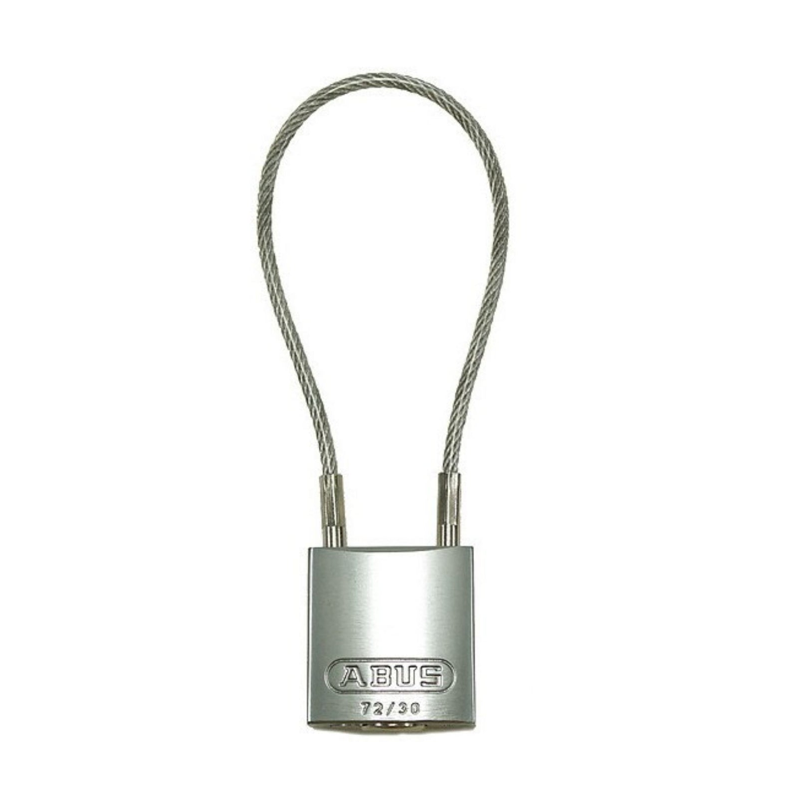 Abus 72/30CAB 4" MK Silver Safety Padlock with 4-Inch Cable - The Lock Source