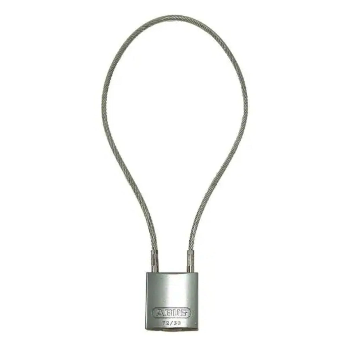 Abus 72/30CAB40 KAX6 Silver Aluminum Safety Padlock with 8-Inch Cable Keyed Alike in Set-of-6 Padlocks - The Lock Source