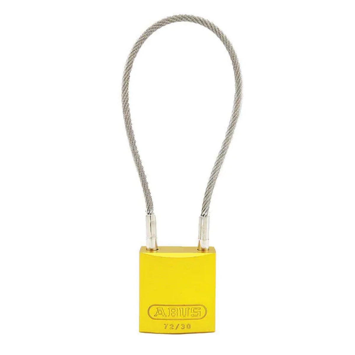 Abus 72/30CAB 4&quot; KDX6 Yellow Safety Padlock with 4-Inch Cable, Set-of-6 Locks - The Lock Source
