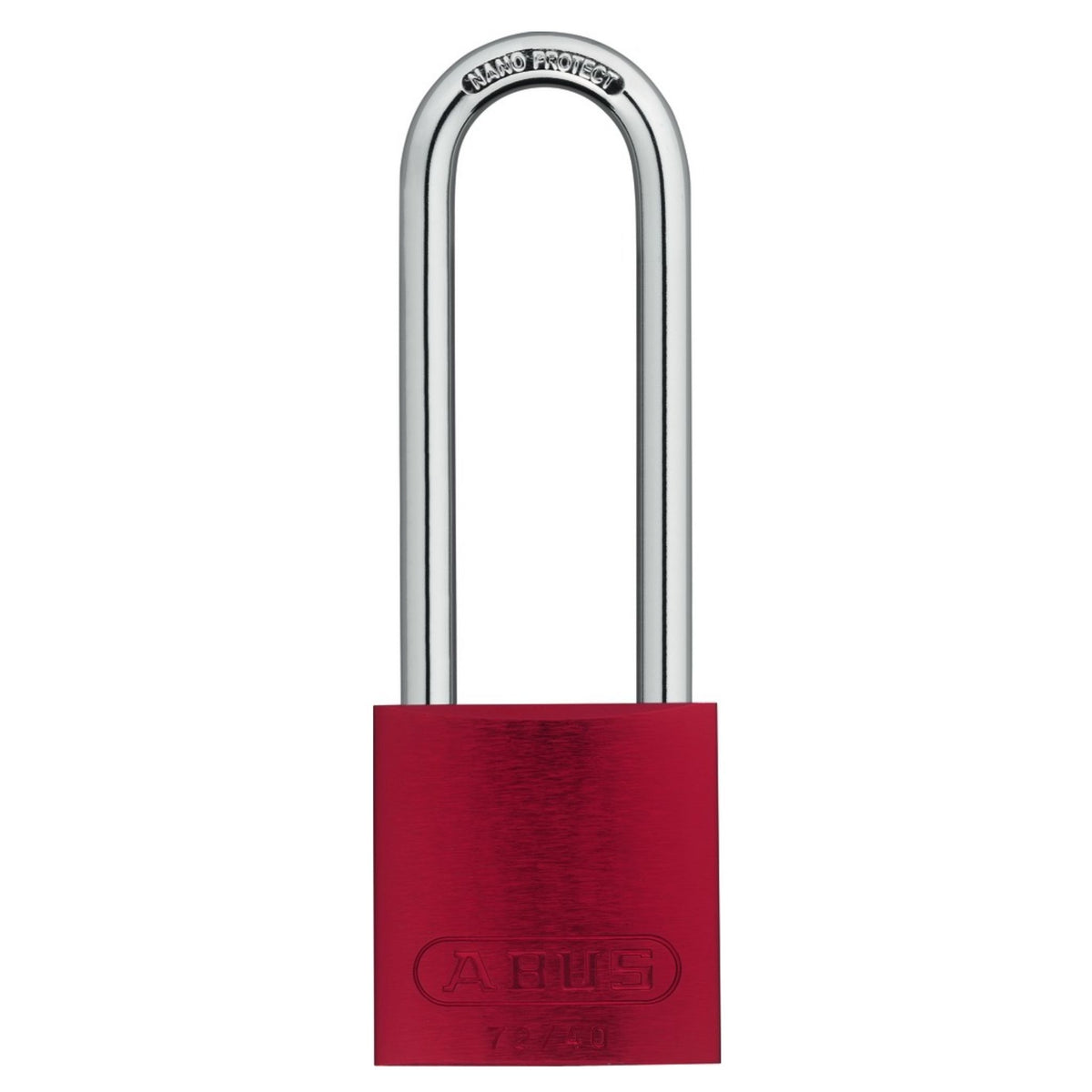 Abus 72/40HB100 KA Red Titalium Safety Padlock with 4&quot; Shackle - The Lock Source