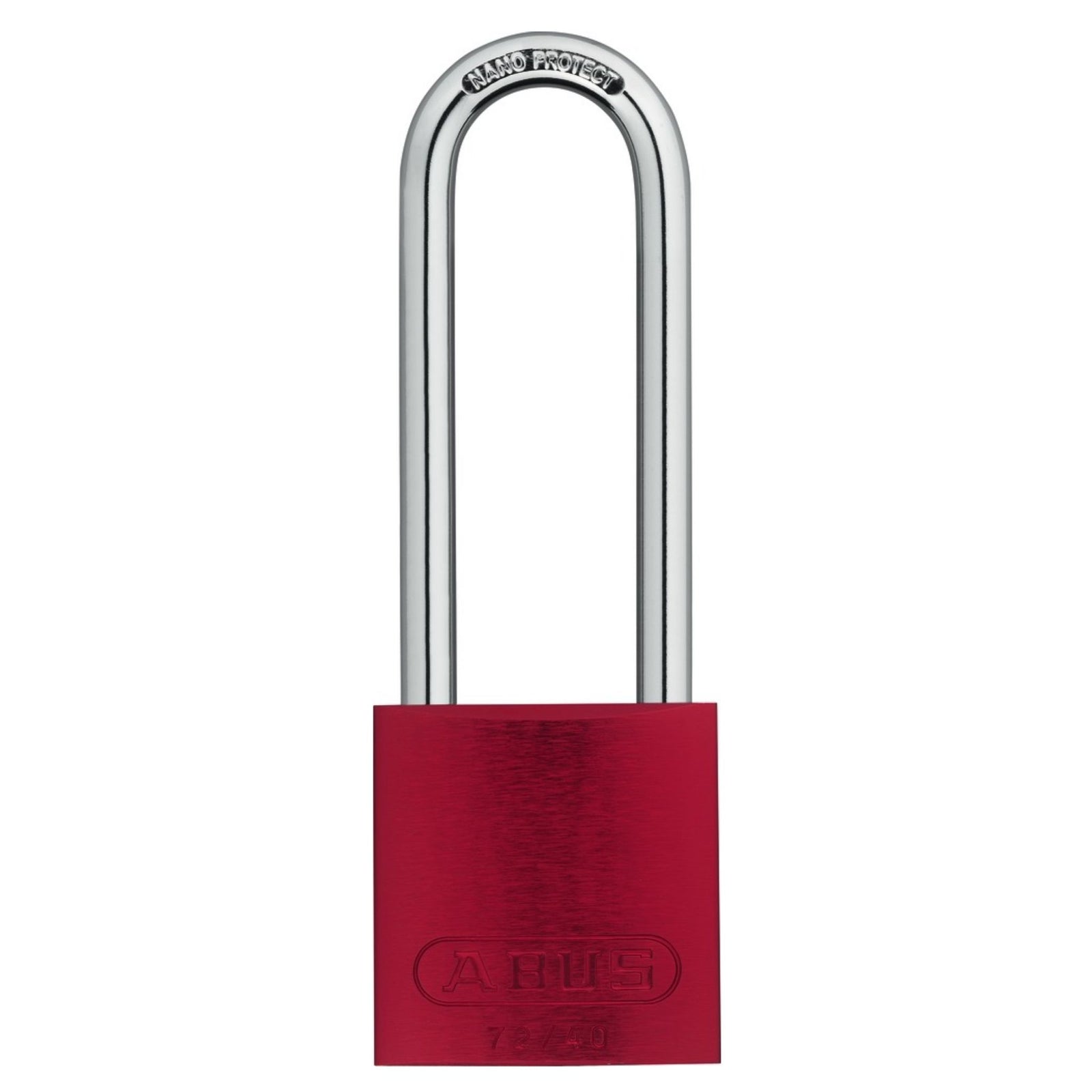 Abus 72/40HB100 KA Red Titalium Safety Padlock with 4" Shackle - The Lock Source