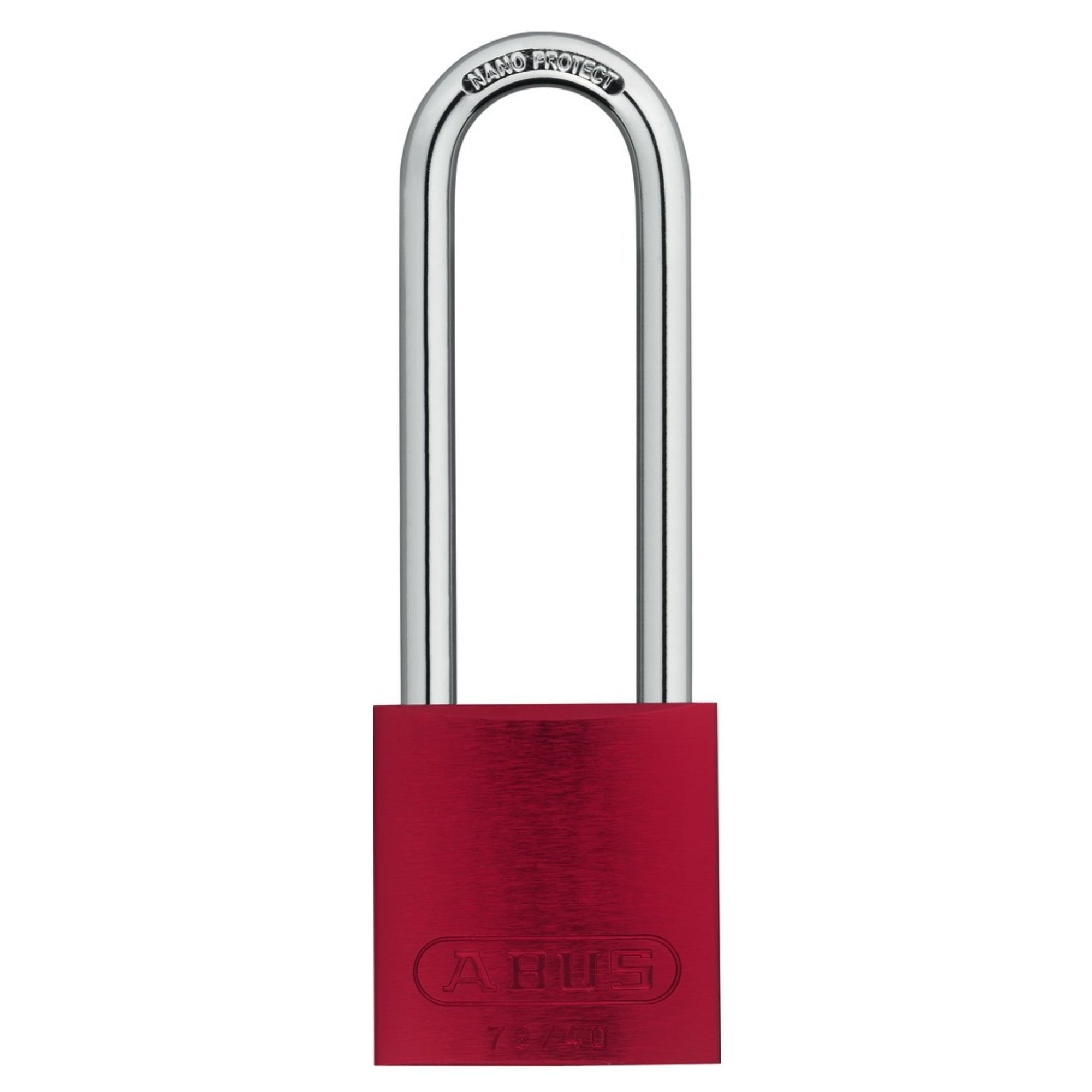 Abus 72/40HB100 MK Red Titalium Safety Padlock with 4" Shackle - The Lock Source