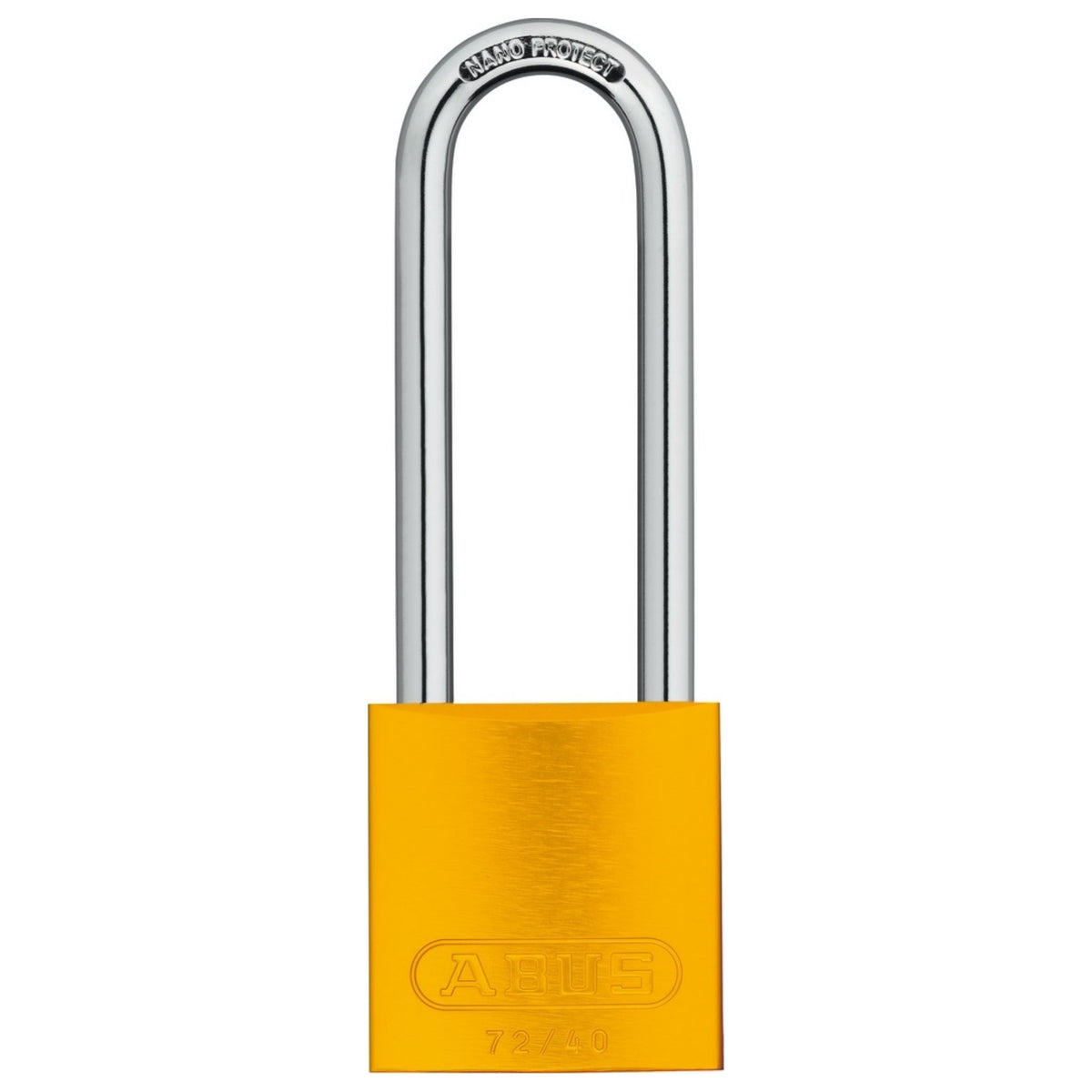 Abus 72/40HB100 KA Yellow Titalium Safety Padlock with 4&quot; Shackle - The Lock Source