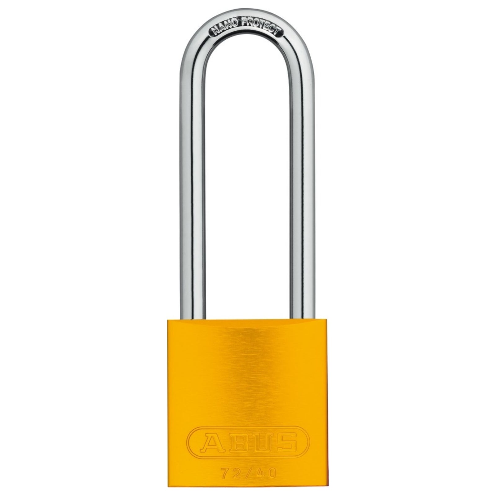 Abus 72/40HB100 MK Yellow Titalium Safety Padlock with 4" Shackle - The Lock Source