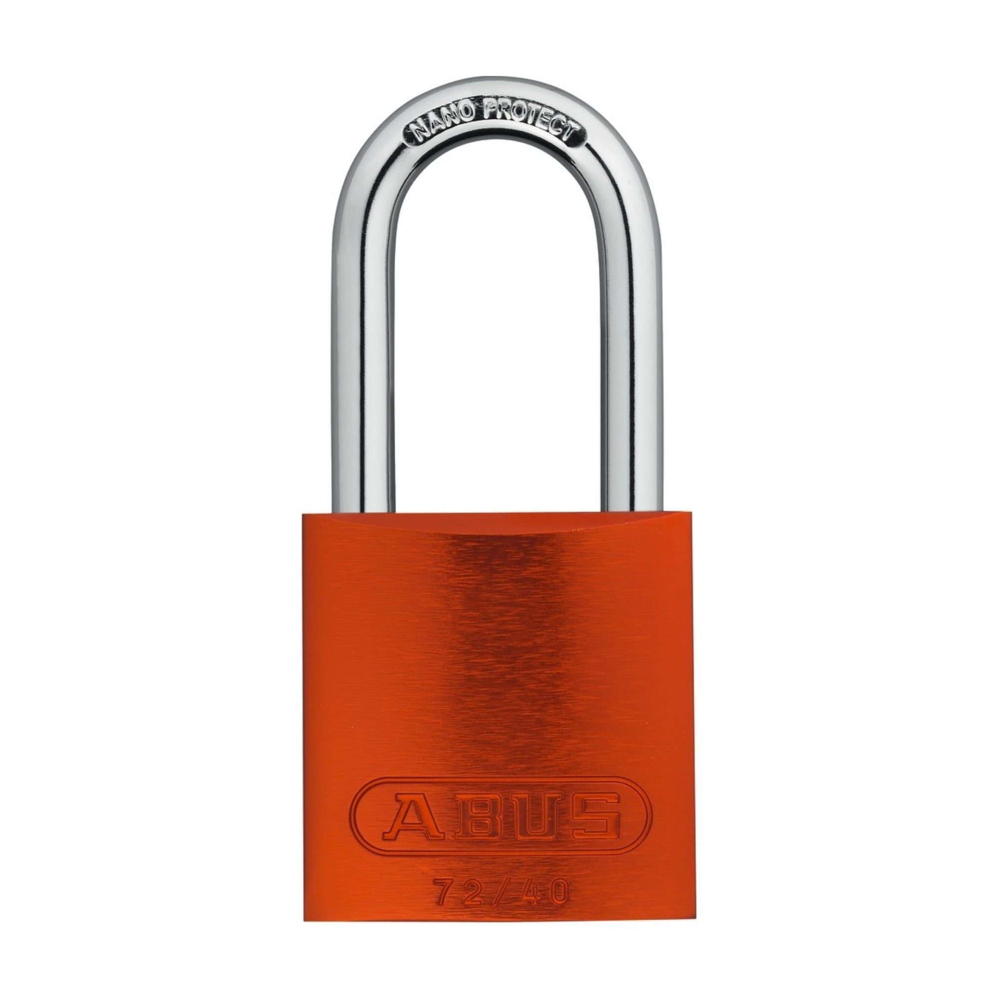 Abus 72/40HB40 KA TT00036 Orange Titalium Safety Padlock with 1-1/2" Shackle, Keyed Alike to Match Existing Key Number KATT00036 - The Lock Source