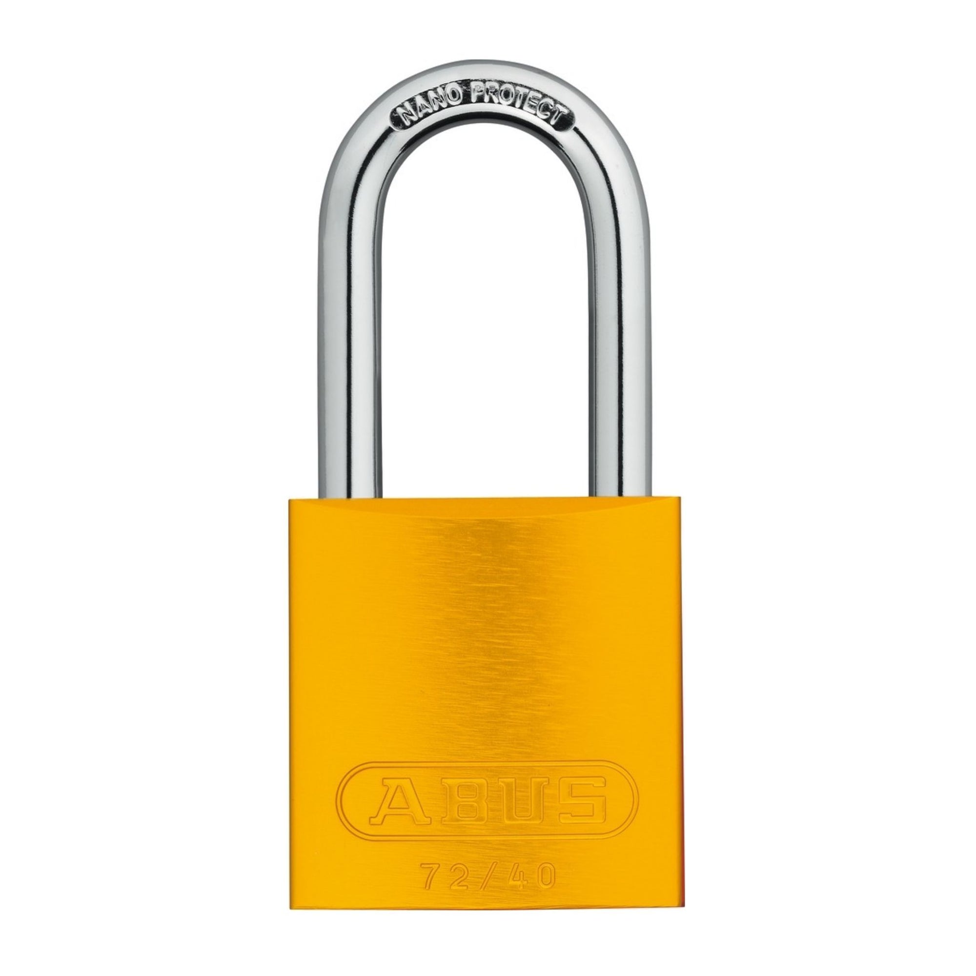 Abus 72/40HB40 KA TT00036 Yellow Titalium Safety Padlock with 1-1/2" Shackle, Keyed Alike to Match Existing Key Number KATT00036 - The Lock Source
