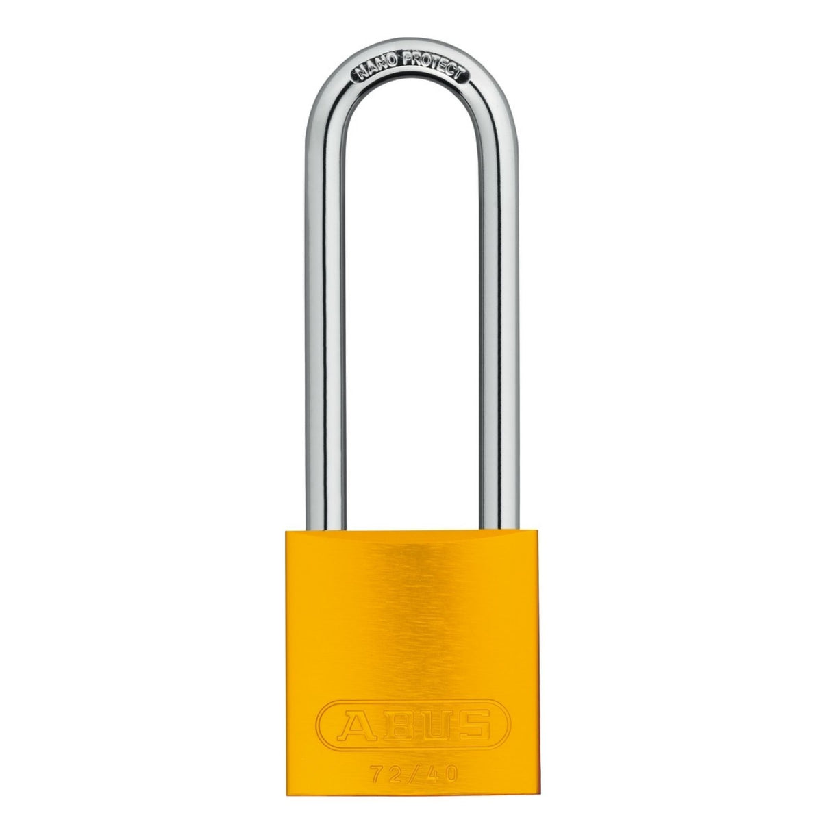 Abus 72/40HB75 Yellow Titalium Safety Locks with 3-Inch Shackle - The Lock Source