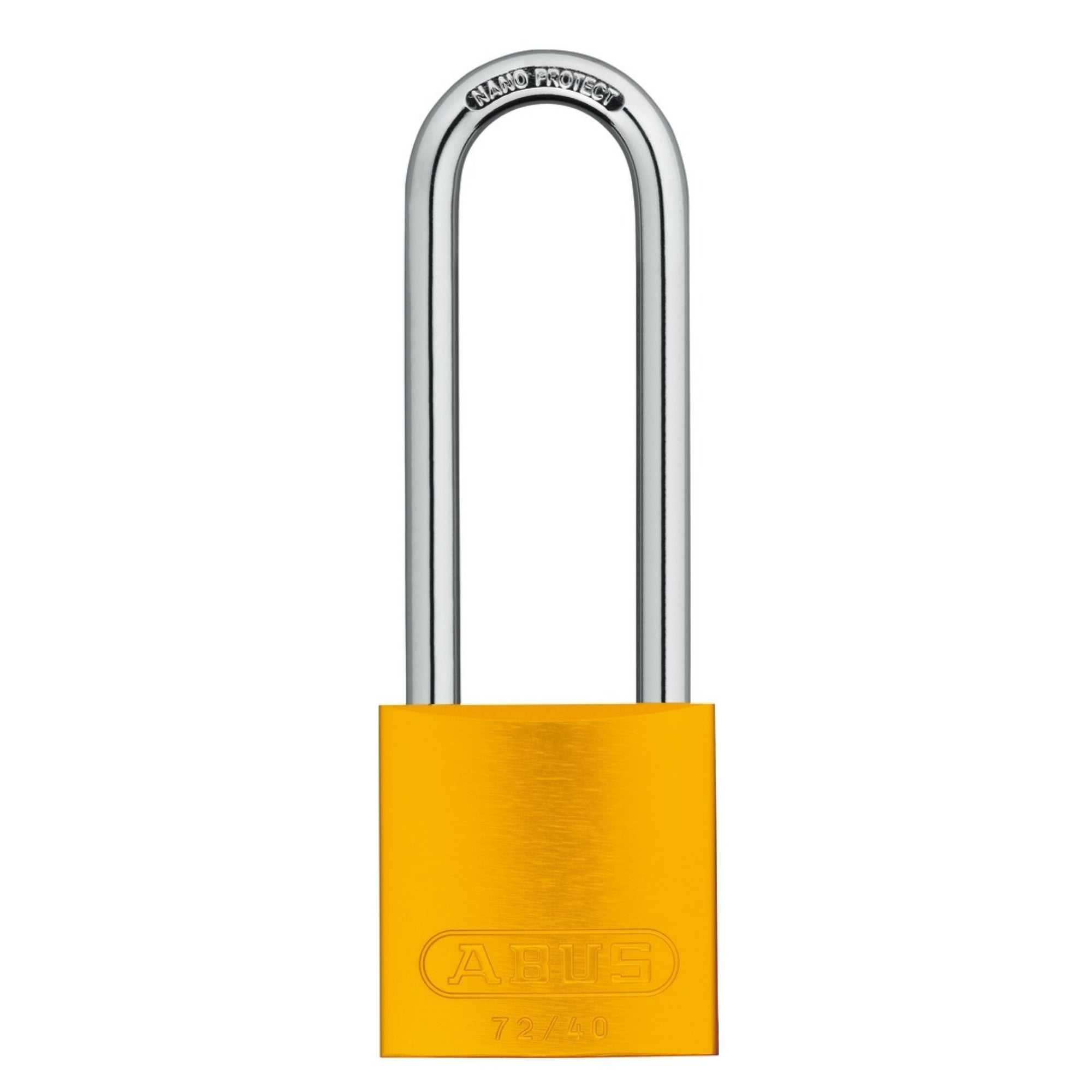 Abus 72/40HB75 KA TT00036 Yellow Titalium Safety Padlock with 3-Inch Shackle, Keyed Alike to Match Existing Key Number KATT00036 - The Lock Source