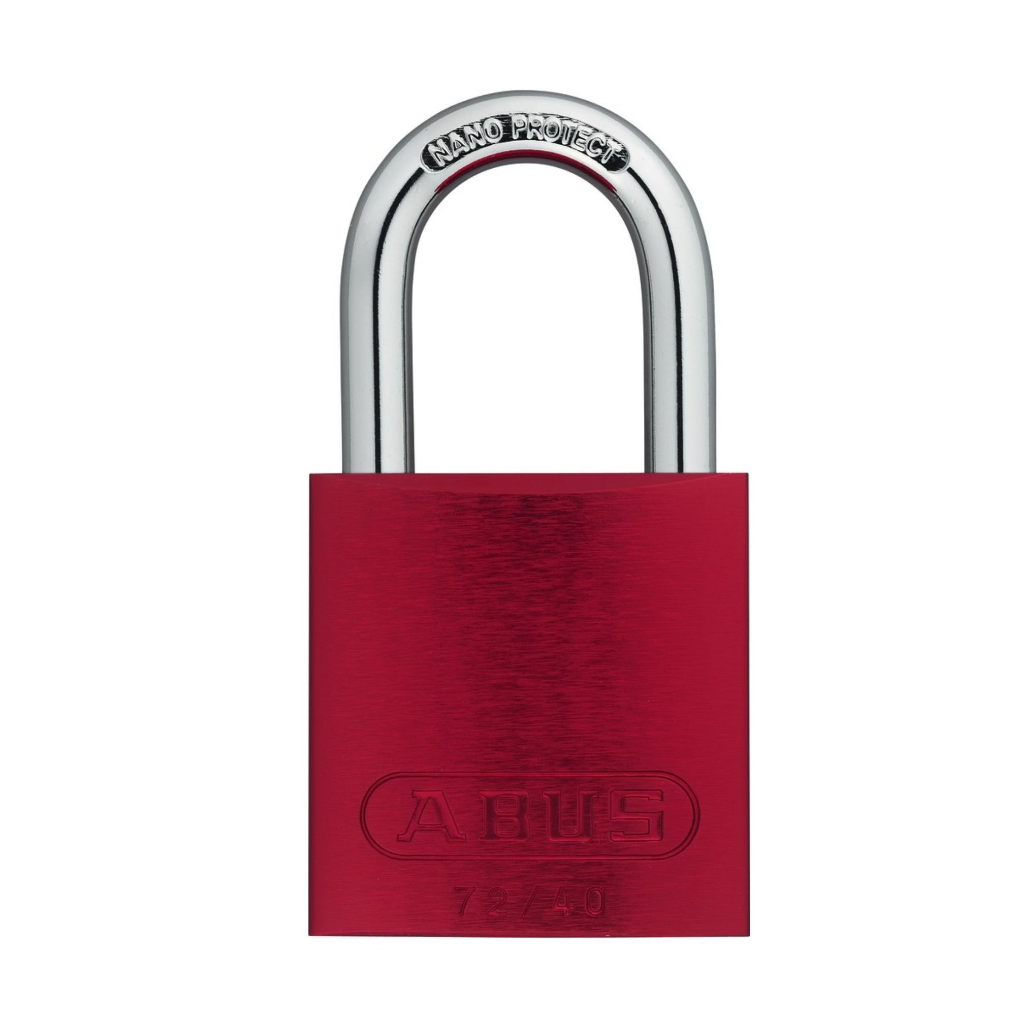 Abus 72/40 KAX12 Red Titalium Safety Padlock Keyed Alike in Set-of-12 Locks - The Lock Source 
