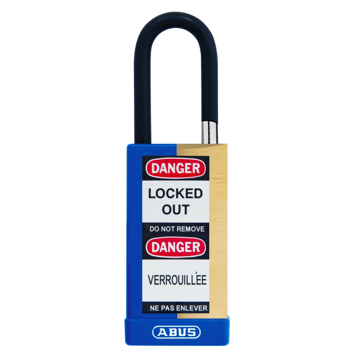 Abus 74MLB/40 KAX3 Blue Insulated Safety Padlock Keyed Alike in Set-of-3 Locks - The Lock Source