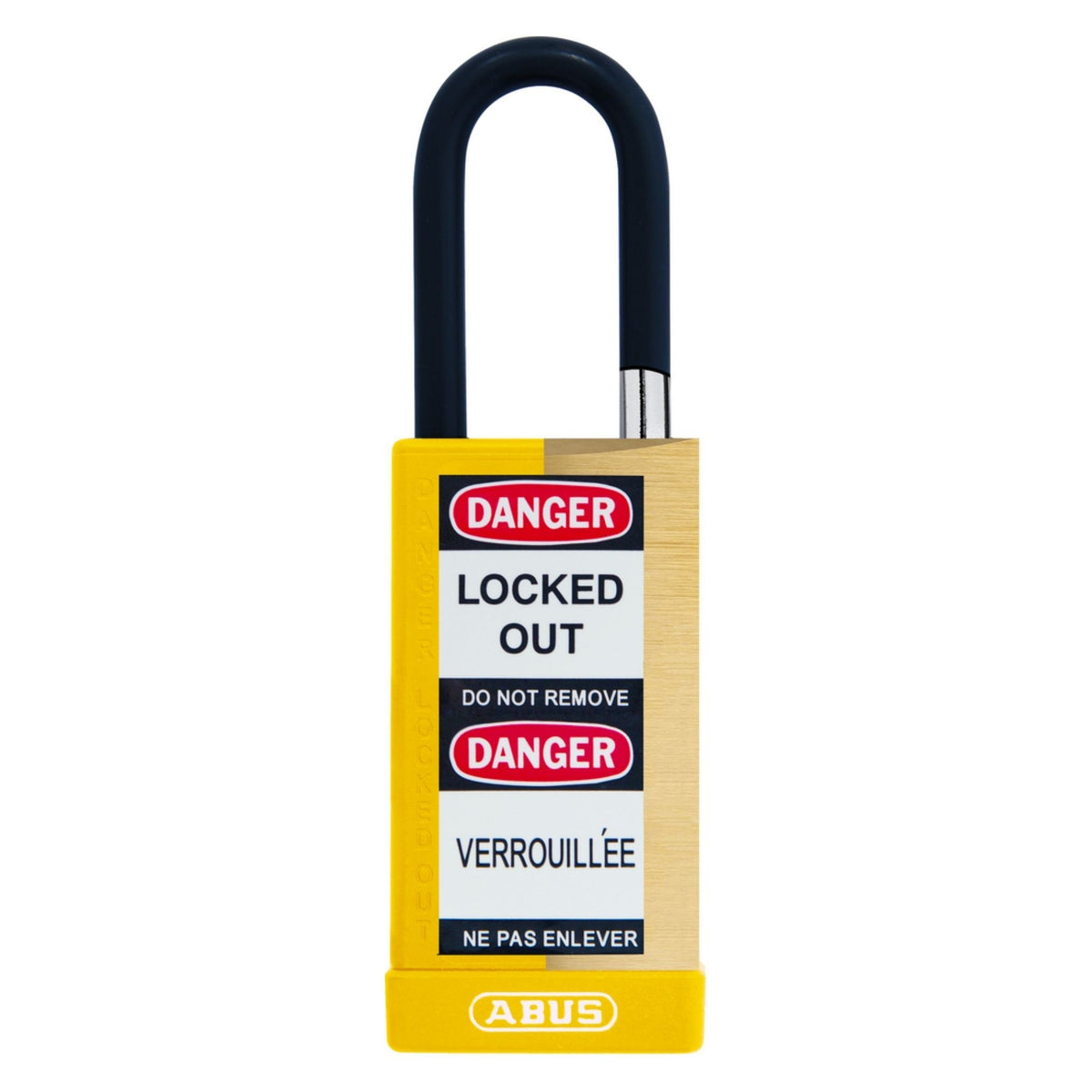 Abus 74MLB/40 KDX3 Yellow Insulated Safety Padlock, Set-of-3 Locks - The Lock Source