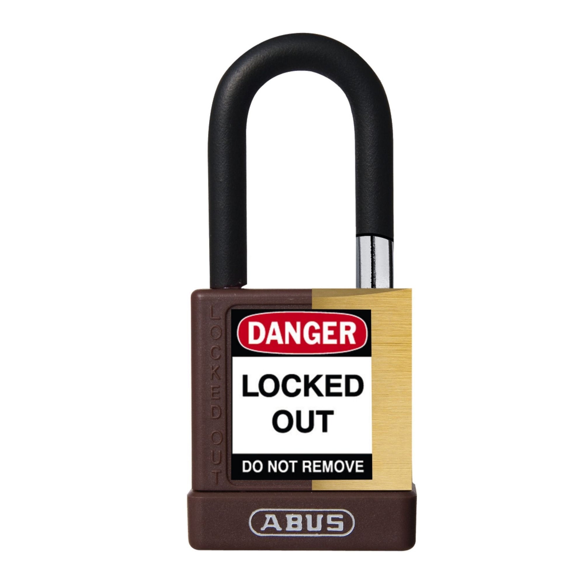 Abus 74M/40 KDx6 Brown Insulated Brass Safety Lock Keyed Different Set-of-6 Padlocks - The Lock Source