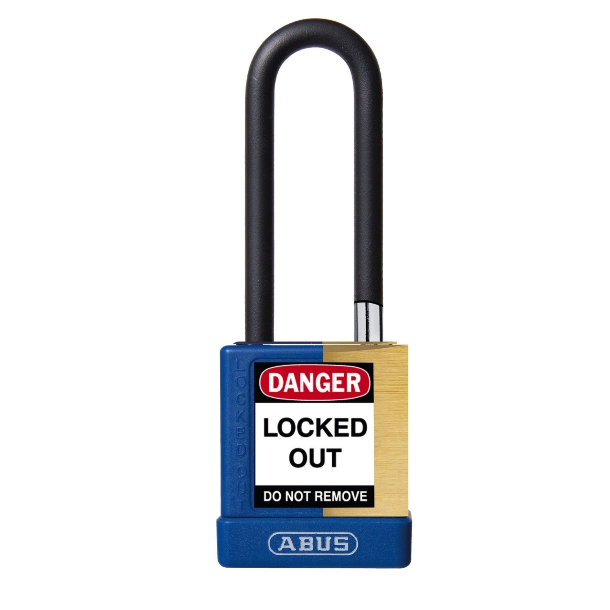 Abus 74M/40HB75 KDx6 Blue Insulated Brass Safety Padlock with 3-Inch Shackle Keyed in Set-of-6 Padlocks - The Lock Source