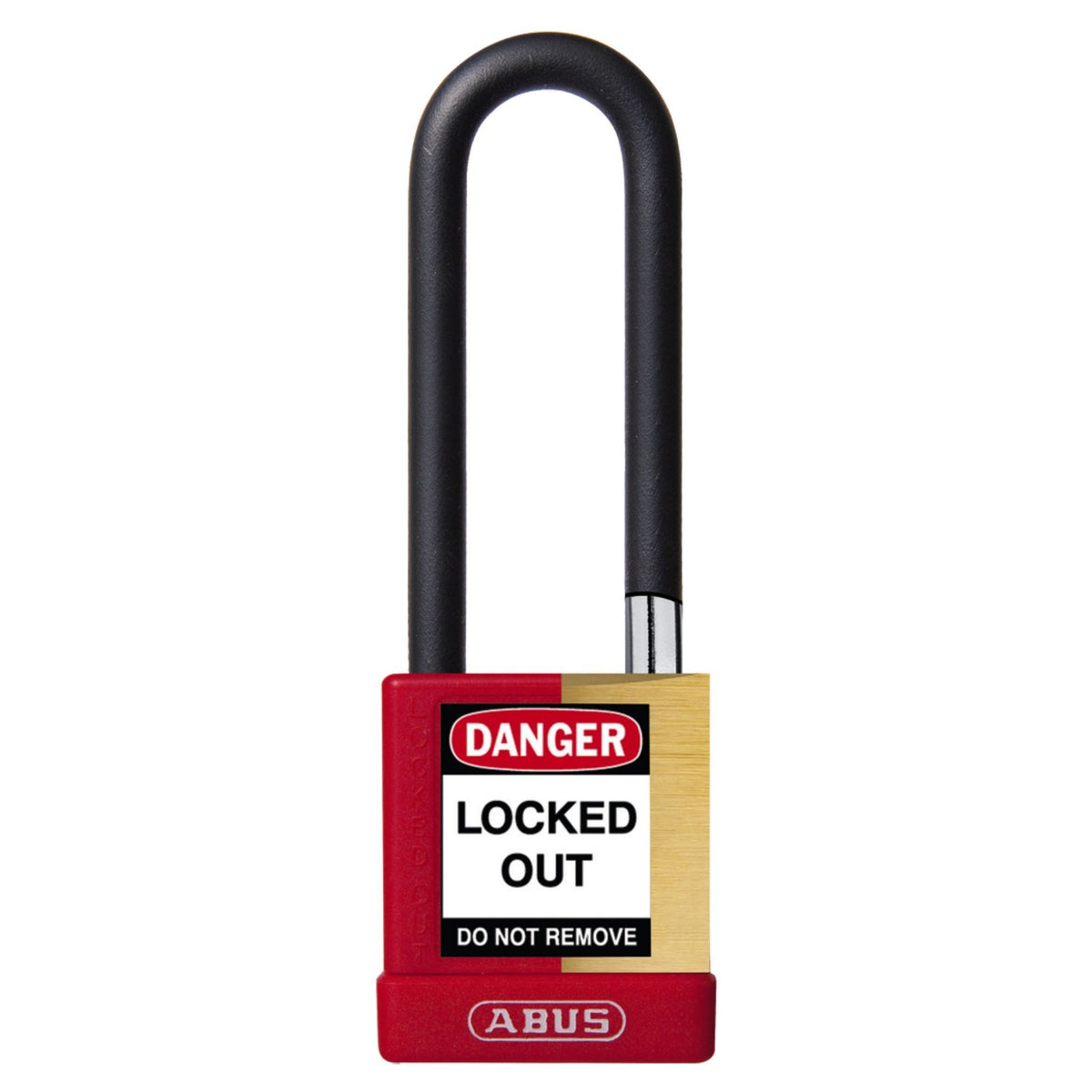 Abus 74M/40HB75 MK Red Insulated Brass Safety Padlock with 3&quot; Shackle - The Lock Source