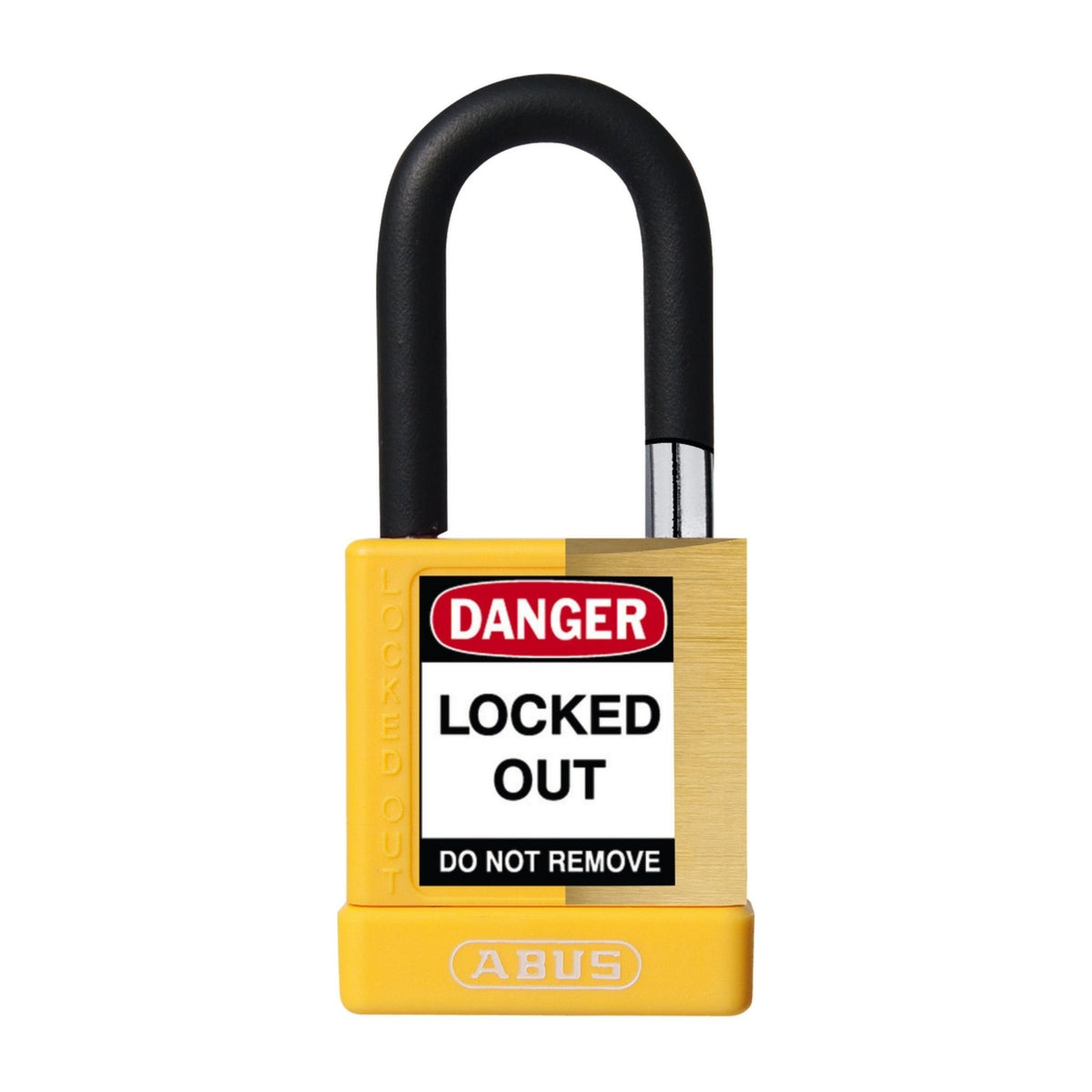 Abus 74M/40 KDx3 Yellow Insulated Brass Safety Lock Keyed Different Set-of-3 Padlocks - The Lock Source