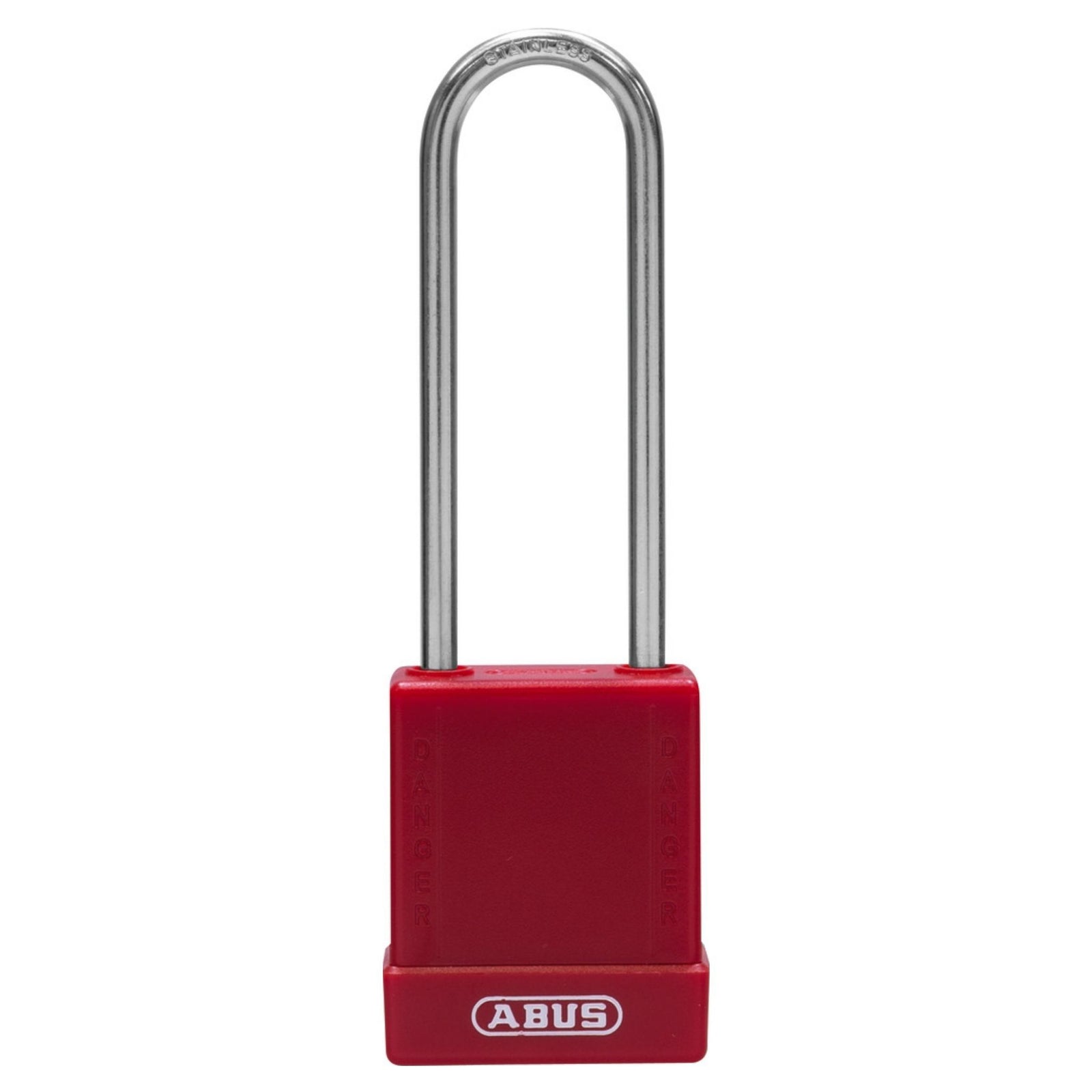 Abus 76IB/40HB75 KA Red Safety Padlock with 3" Stainless Steel Shackle - The Lock Source