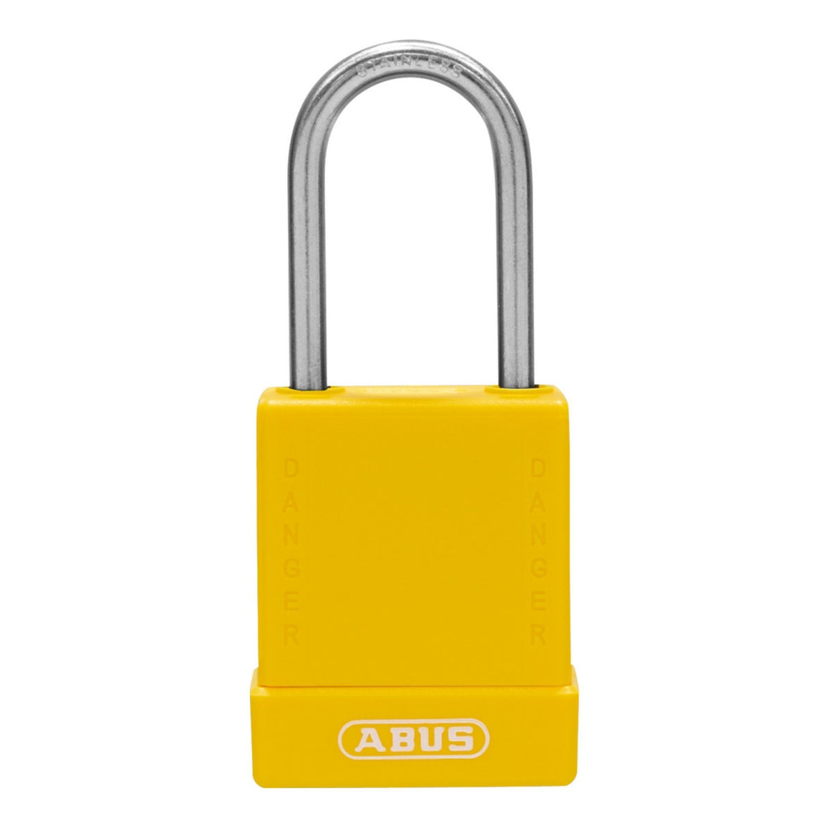 Abus 76IB/40 Yellow High Security Lockout Tagout Safety Locks with Stainless Steel Shackle - The Lock Source