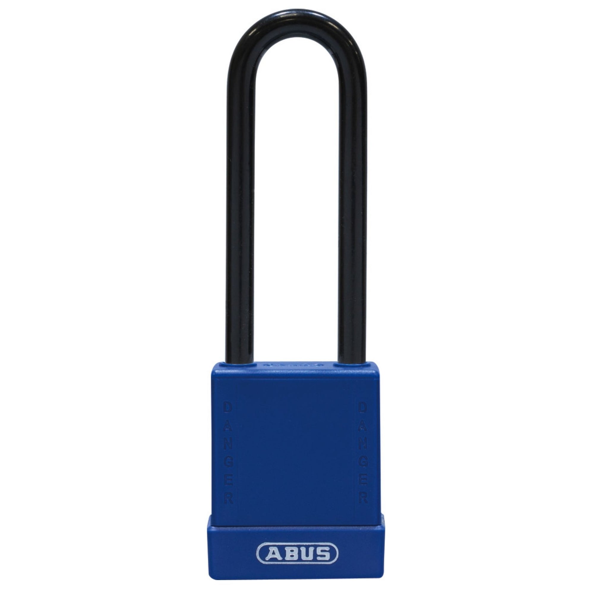 Abus 76IB/40HB75 Blue Safety Lock with 3-Inch Plastic Covered Stainless Steel Shackle - The Lock Source