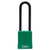 Abus 76IB/40HB75 Green Safety Lock with 3-Inch Plastic Covered Stainless Steel Shackle - The Lock Source