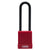 Abus 76PS/40 Red Safety Lock with 3-Inch Steel Shackle Covered by Plastic Sleeve - The Lock Source
