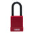 Abus 76PS/40 Red Safety Lock with Steel Shackle Covered by Plastic Sleeve - The Lock Source
