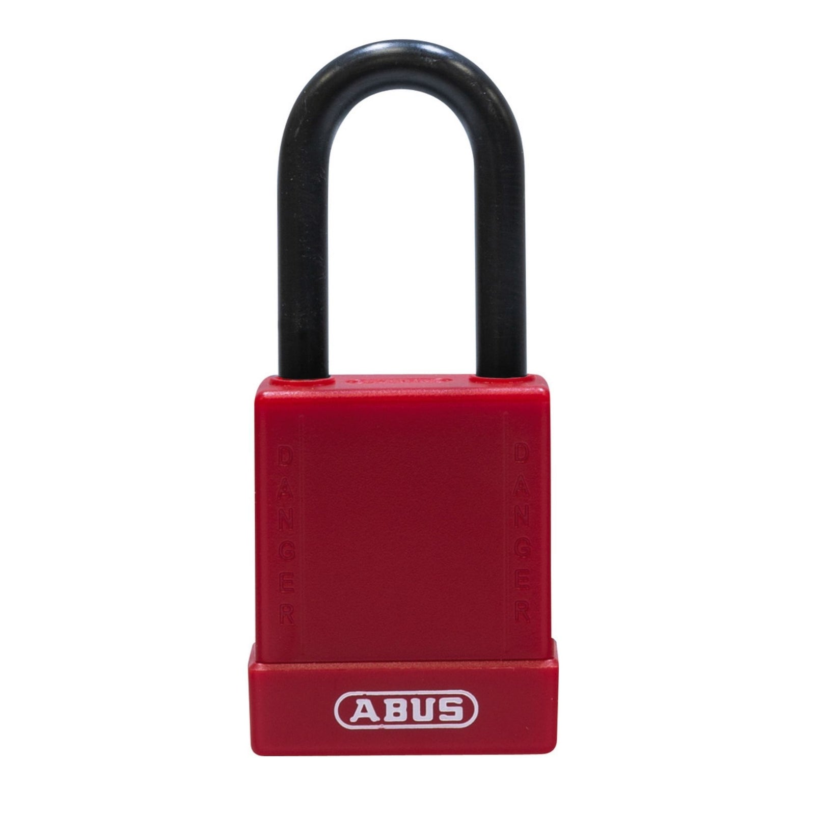 Abus 76PS/40 KD Red Safety Padlock, 1-1/2" Plastic-Covered Steel Shackle - The Lock Source