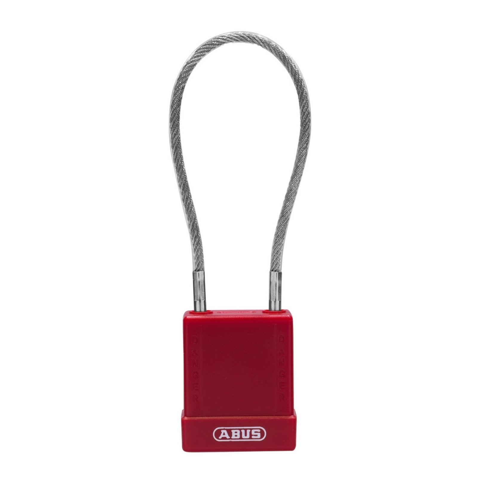 Abus 76/40CAB20 KA Red Safety Padlock with 4-Inch Cable - The Lock Source
