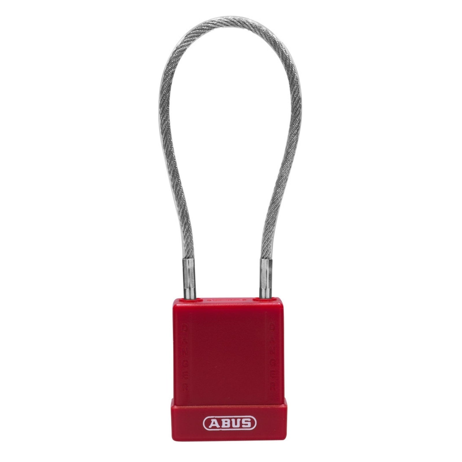 Abus 76/40CAB40 KD Red Safety Padlock with 8-Inch Cable - The Lock Source