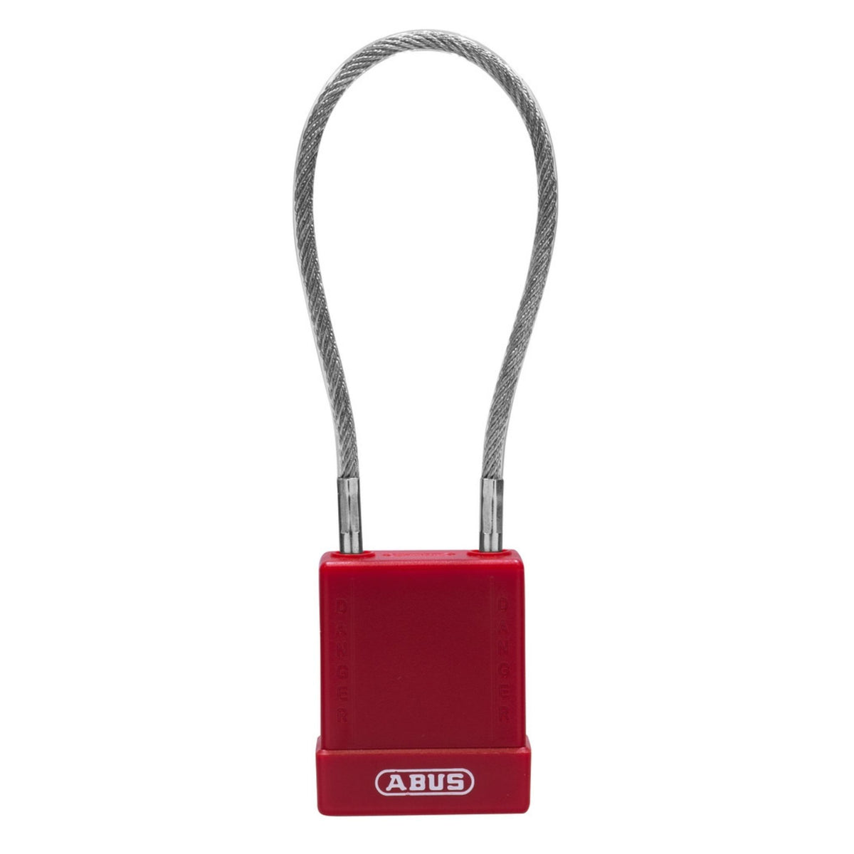 Abus 76/40CAB40 KA Red Safety Padlock with 8-Inch Cable - The Lock Source