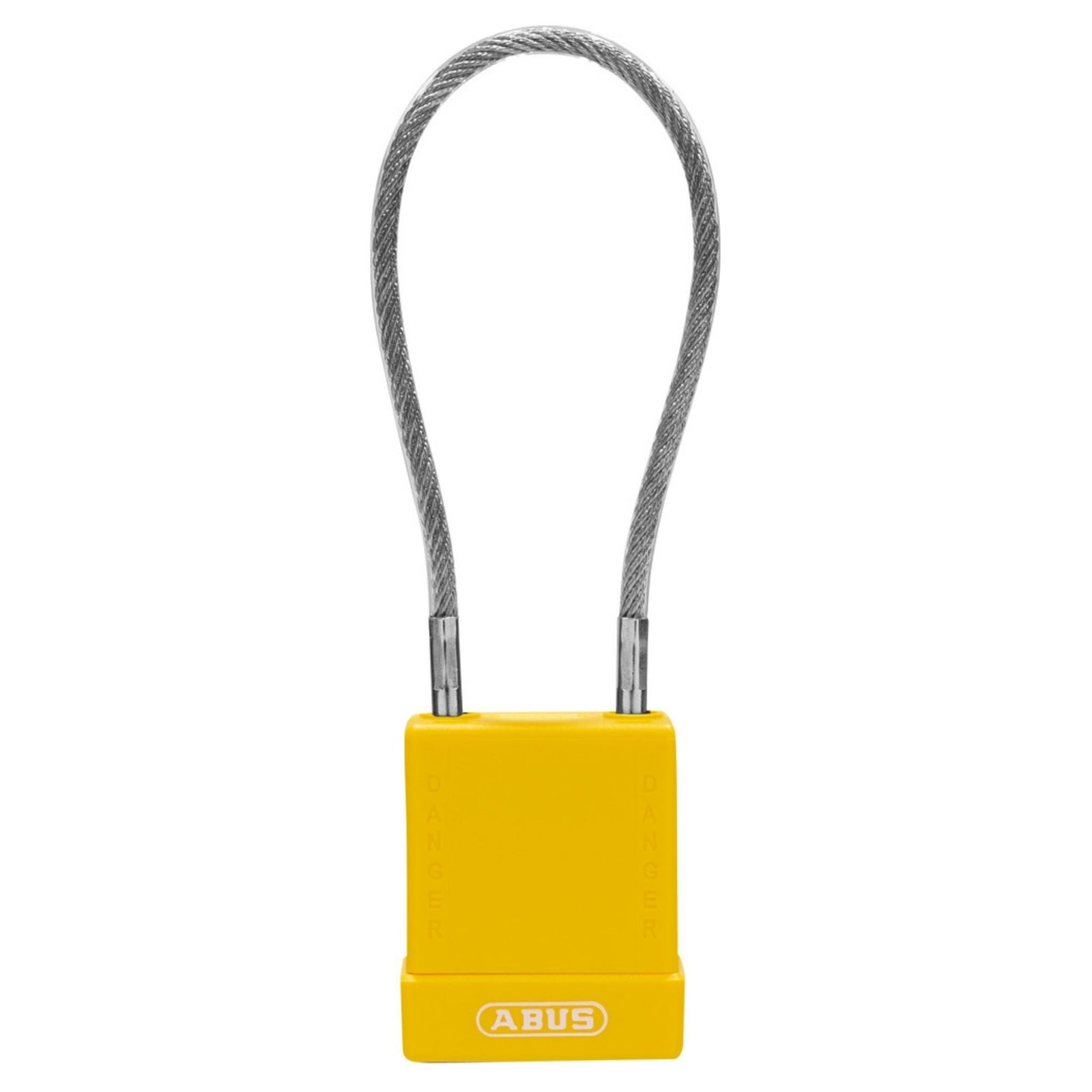 Abus 76/40CAB40 KA Yellow Safety Padlock with 8-Inch Cable - The Lock Source