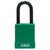 Abus 76/40 KD Keyed Different Green Safety Padlock with Steel Shackle and Nylon Sleeve - The Lock Source