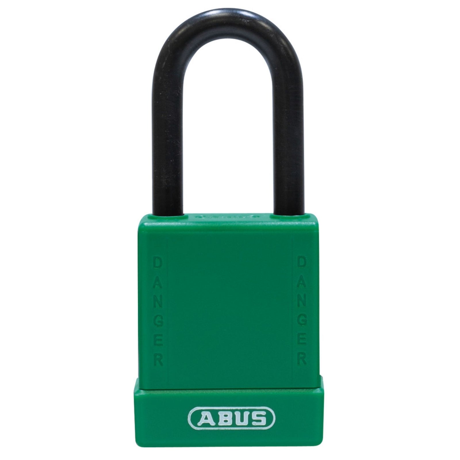 Abus 76/40 MK Master Keyed Green Safety Padlock with Steel Shackle and Nylon Sleeve - The Lock Source