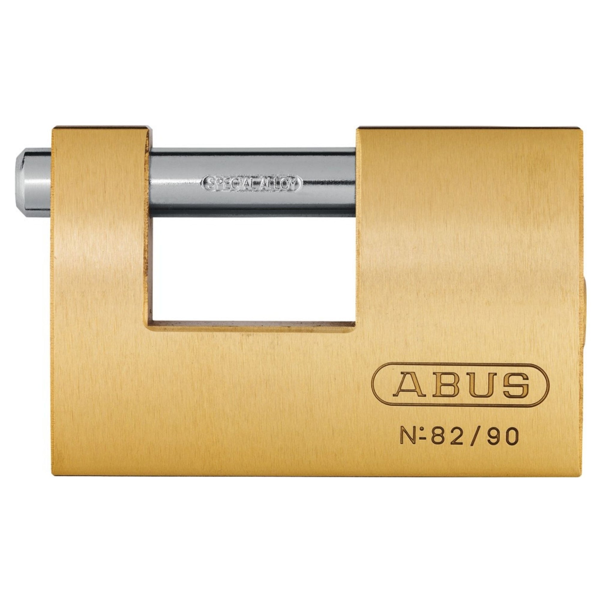 Abus 82/90 KD Lock Keyed Different Monoblock Brass Padlocks - The Lock Source