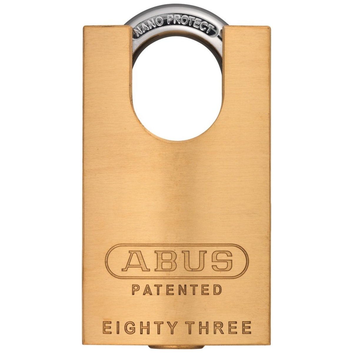Abus 83CS/45-M1 Brass Lock with Shackle Guard and Master Lock M1 4-Pin Keyway - The Lock Source