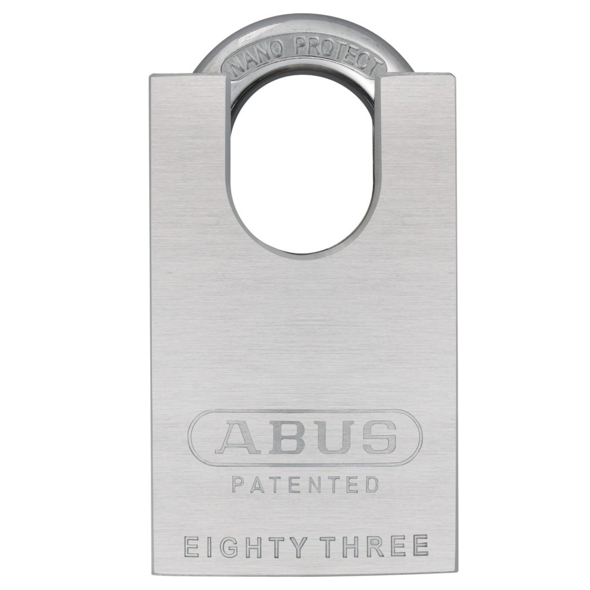 Abus 83CS/50-300 Chrome Locks with Shackle Guard and Schlage C Keyway 5-Pin - The Lock Source