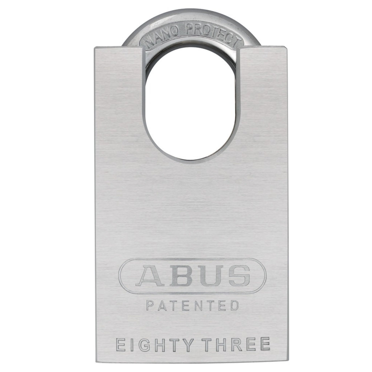 Abus 83CS/50-400 Chrome Locks with Shackle Guard and Corbin Russwin Composite Keyway - The Lock Source