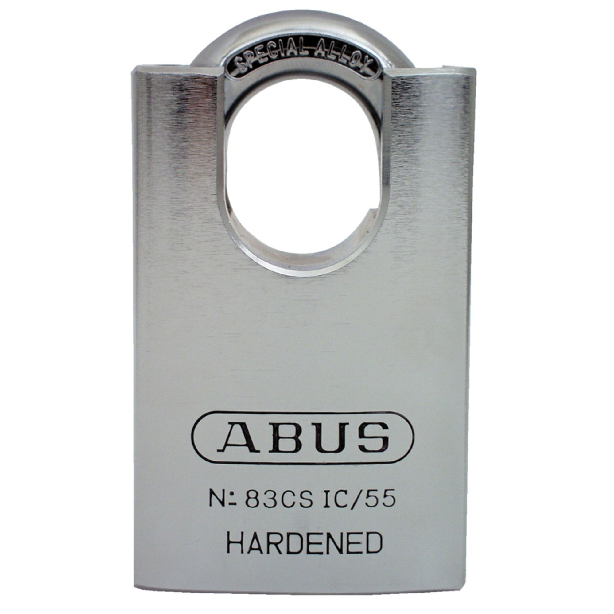 Abus 83CS-IC/55 Series Lock Hardened Steel Padlocks Prepped to Accept Small Format IC (SFIC) Cylinders - The Lock Source