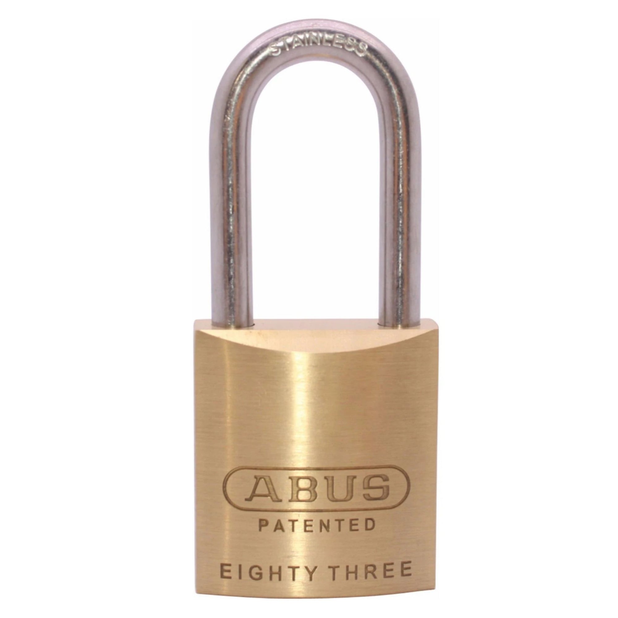 Abus 83IB/45-800 Brass Lock with Stainless Steel Shackle & Weiser or Falcon Keyway - The Lock Source