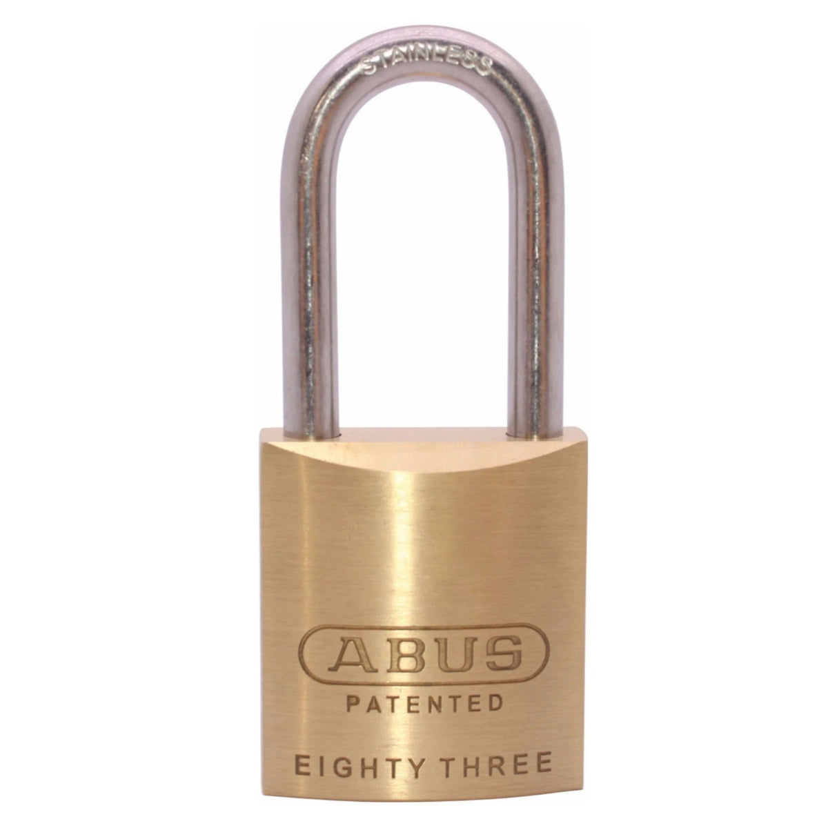 Abus 83IB/45-100 Brass Lock with Stainless Steel Shackle &amp; Yale No. 8 Keyway - The Lock Source