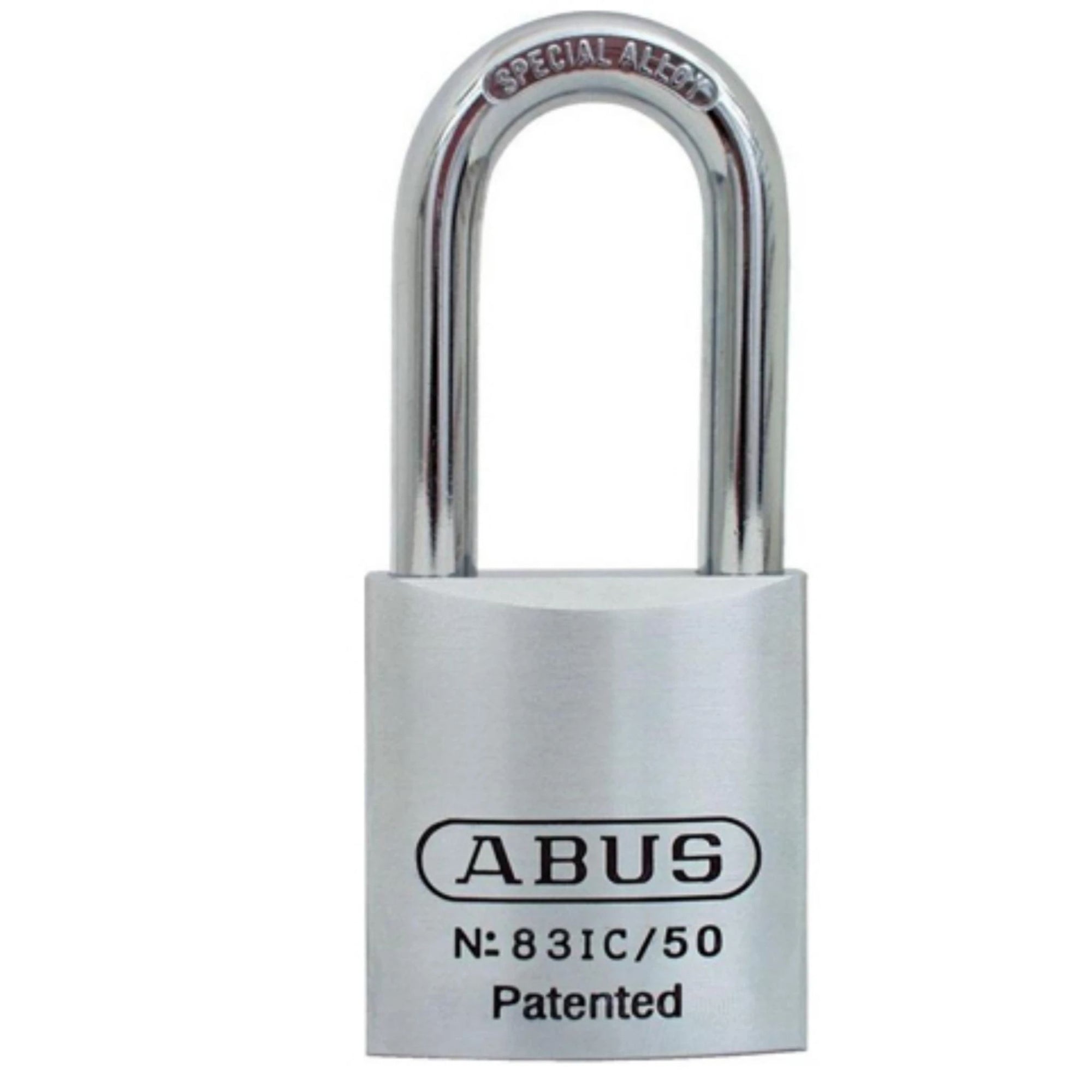 Abus 83IC/50 Chrome Lock Fits OEM Small Format IC Cores with 2-Inch Shackle - The Lock Source