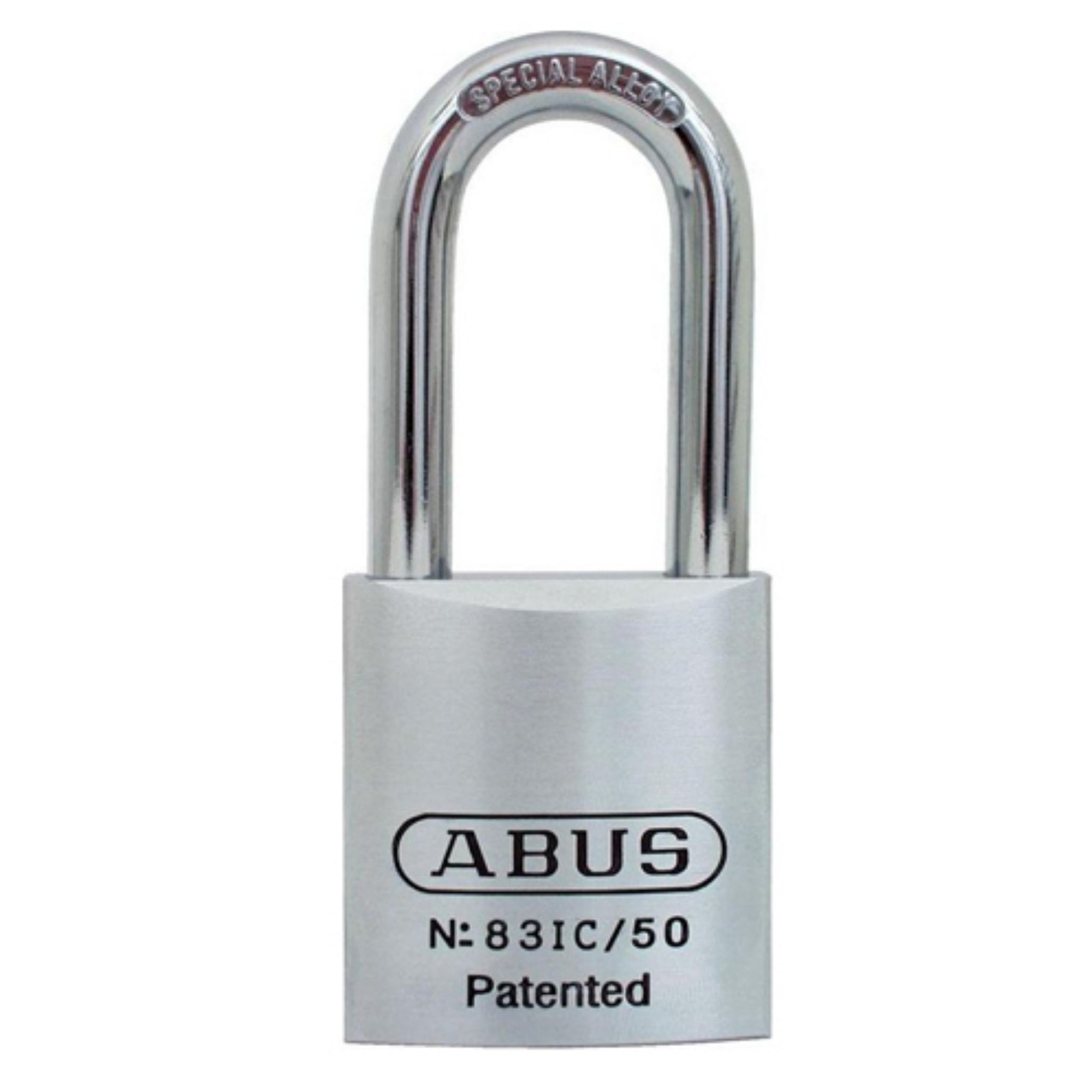 Abus 83IC/50 Series Chrome-Plated Brass Locks Prepped to Accept Small Format IC Core Cylinders - The Lock Source