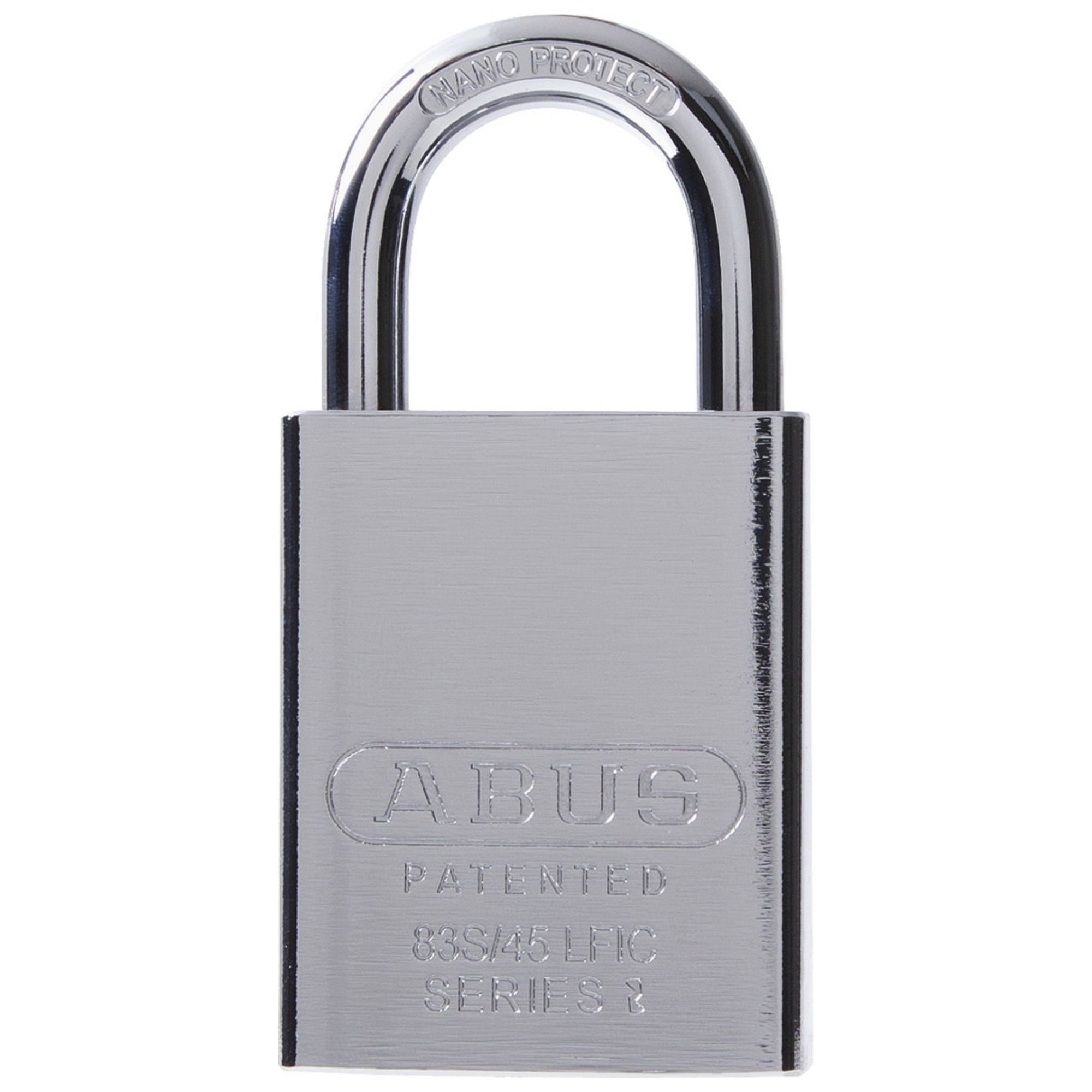 Abus 83S/45 LFIC Hardened Steel Locks Prepped to Accept Schlage Large Format IC Core Cylinders - The Lock Source