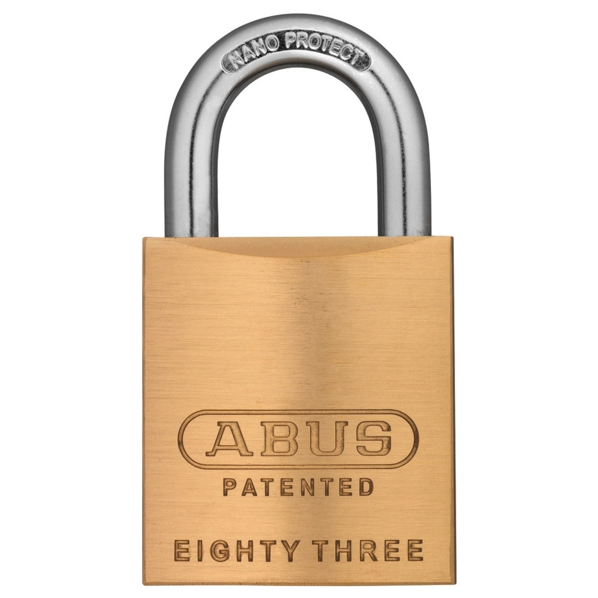Abus 83/45 3000 Brass Lock Zero Bitted (0-Bit) Padlocks With Rekeyable Schlage C-L Keyway - The Lock Source
