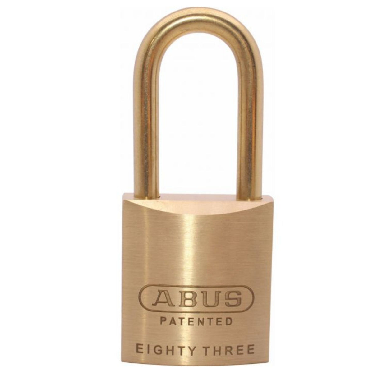 Abus 83/45-1000 Brass Lock with Brass Shackle and Corbin Russwin D1-D4 Composite Keyway &amp; 2-Inch Shackle - The Lock Source