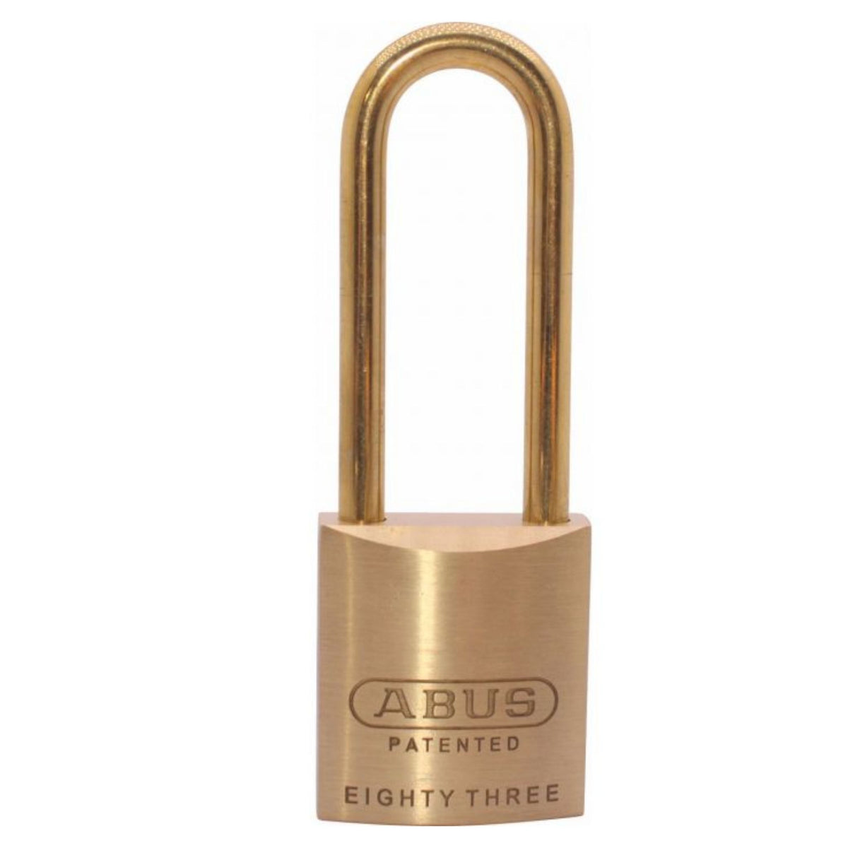 Abus 83/45-1000 Brass Lock with Brass Shackle and Corbin Russwin D1-D4 Composite Keyway &amp; 3-Inch Shackle - The Lock Source