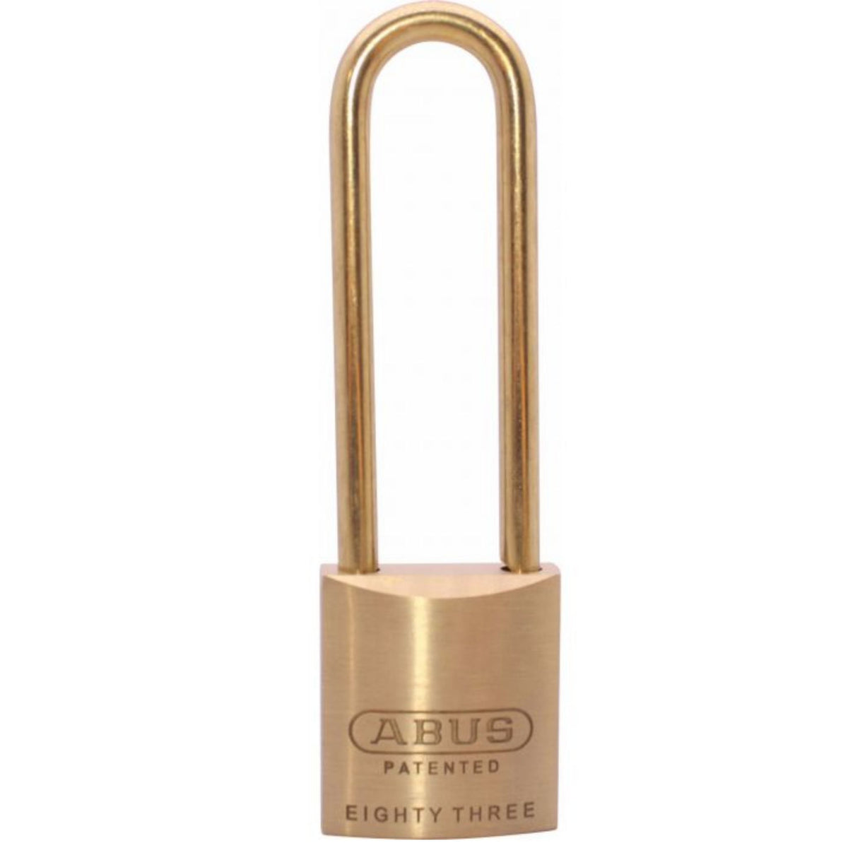 Abus 83/45-1000 Brass Lock with Brass Shackle and Corbin Russwin D1-D4 Composite Keyway &amp; 4-Inch Shackle - The Lock Source