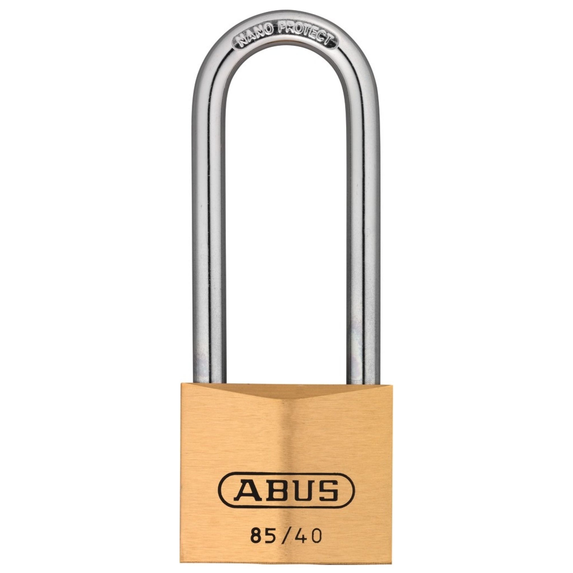 Abus 85/40HB63 KA Brass Lock High Security Keyed Padlock with 2-1/2" Shackle - The Lock Source